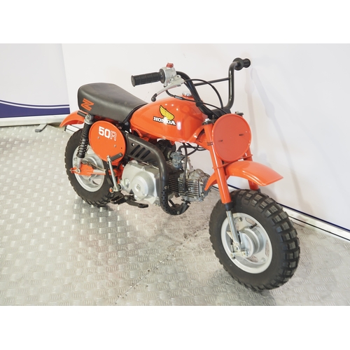 15 - Honda Z50R 'Tahitian Red' monkey bike. 1981. 50cc
Frame No. AB0204BS209283
Engine No. AB02E-5209321
... 