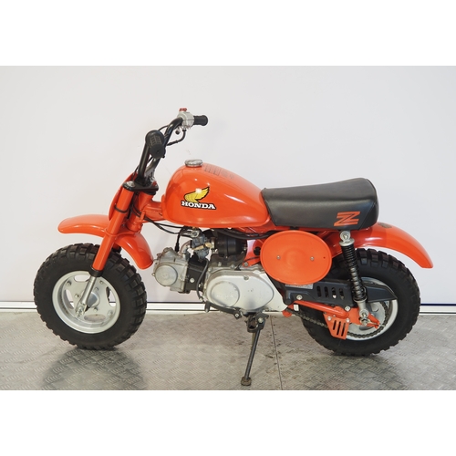 15 - Honda Z50R 'Tahitian Red' monkey bike. 1981. 50cc
Frame No. AB0204BS209283
Engine No. AB02E-5209321
... 