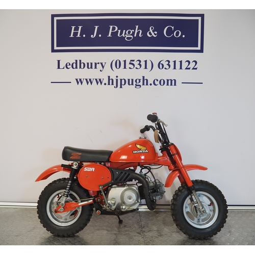 14 - Honda Z50R 'Tahitian Red' monkey bike. 1980. 50cc
Frame No. AB02-5111040
Engine No. AB02E-5111093
Ha... 