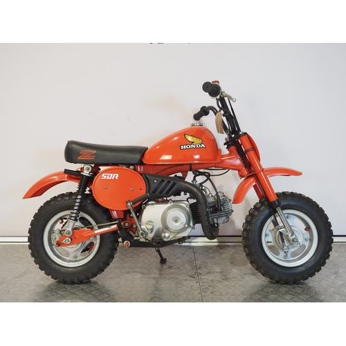 14 - Honda Z50R 'Tahitian Red' monkey bike. 1980. 50cc
Frame No. AB02-5111040
Engine No. AB02E-5111093
Ha... 