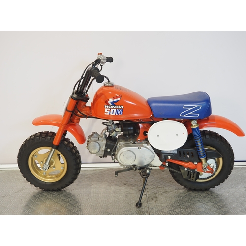 19 - Honda Z50R monkey bike. 1986. 50cc
Frame No. AB0204GS709306
Engine No. AB02E-5709235
Has not been ru... 