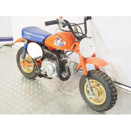 19 - Honda Z50R monkey bike. 1986. 50cc
Frame No. AB0204GS709306
Engine No. AB02E-5709235
Has not been ru... 
