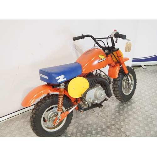 17 - Honda Z50R monkey bike. 1984. 50cc
Frame No. AB0205ES504512
Engine No. AB02E-5504498
Has not been ru... 
