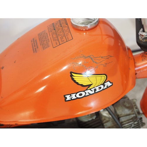 17 - Honda Z50R monkey bike. 1984. 50cc
Frame No. AB0205ES504512
Engine No. AB02E-5504498
Has not been ru... 