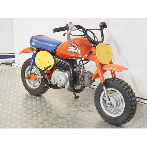 18 - Honda Z50R 'Blaze Red' monkey bike. 1985. 50cc
Frame No. AB0208FS604198
Engine No. AB02E-5604185
Has... 