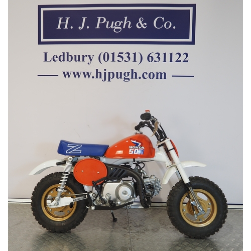 21 - Honda Z50R  monkey bike. 1987. 50cc
Frame No. JH2AB0205HS802304
Engine No. AB02E5802489
Has not been... 