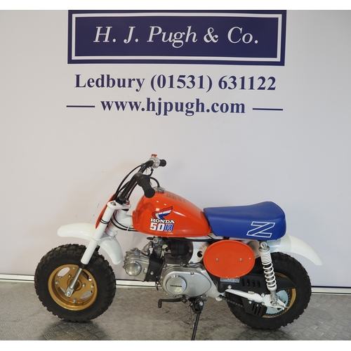 21 - Honda Z50R  monkey bike. 1987. 50cc
Frame No. JH2AB0205HS802304
Engine No. AB02E5802489
Has not been... 