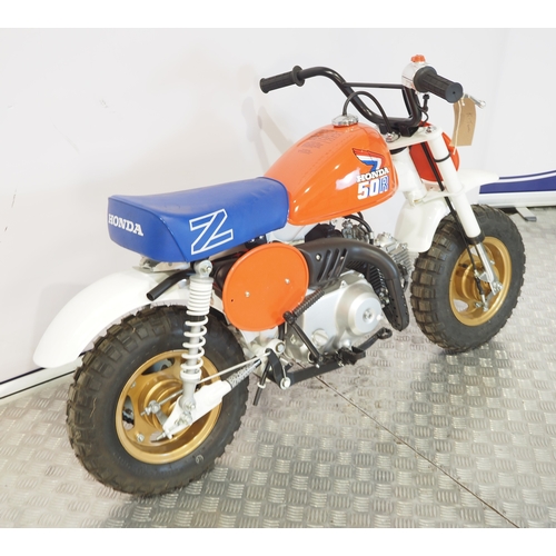 21 - Honda Z50R  monkey bike. 1987. 50cc
Frame No. JH2AB0205HS802304
Engine No. AB02E5802489
Has not been... 