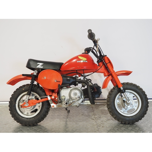 22 - Honda Z50R monkey bike. 50cc
Engine No. AB02E-5110966
Cracked engine case. 
Engine turns over with c... 