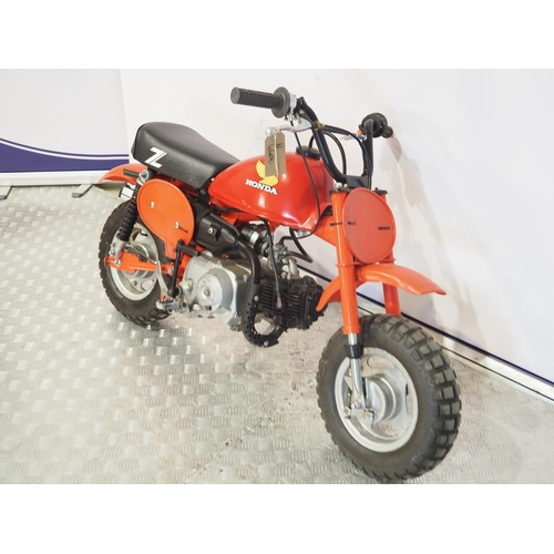 22 - Honda Z50R monkey bike. 50cc
Engine No. AB02E-5110966
Cracked engine case. 
Engine turns over with c... 