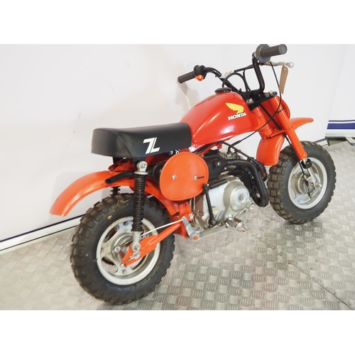 22 - Honda Z50R monkey bike. 50cc
Engine No. AB02E-5110966
Cracked engine case. 
Engine turns over with c... 