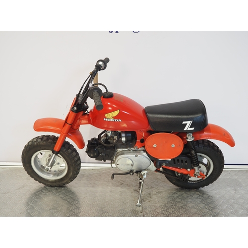 22 - Honda Z50R monkey bike. 50cc
Engine No. AB02E-5110966
Cracked engine case. 
Engine turns over with c... 