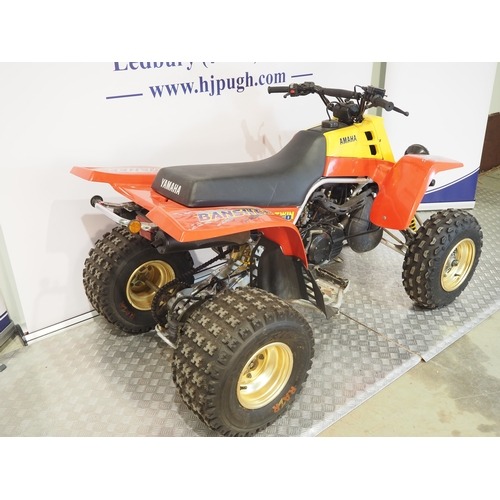 26 - Yamaha YFZ350(H) Banshee quad. 1996
Frame No. 3GG-107749
Engine No. 3GG-106678
Has not been run for ... 