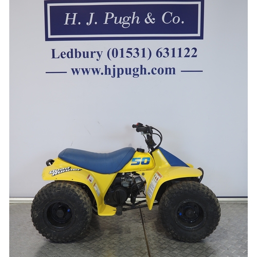34 - Suzuki LT50 quad runner. 
Frame No. KM4AA11AK1102067
Runs and rides.
Runs and rides but has been par... 