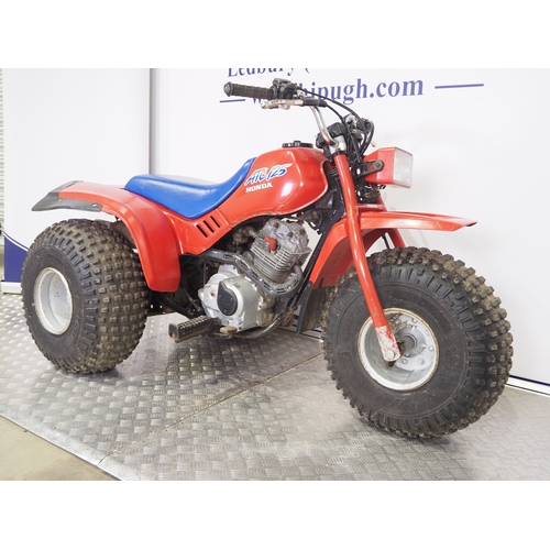 36 - Honda ATC 125M trike. 1987. 124cc
Frame No. JH3TE0102HK302003
Engine No. TE01E-2302046
Runs and ride... 