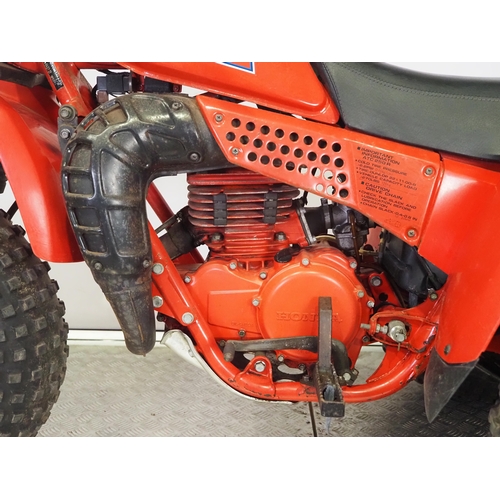 39 - Honda ATC250R trike. 1982. 248cc
Frame No. JH3T80600CC117009
Engine No. TB06E-2116741
Runs and rides... 