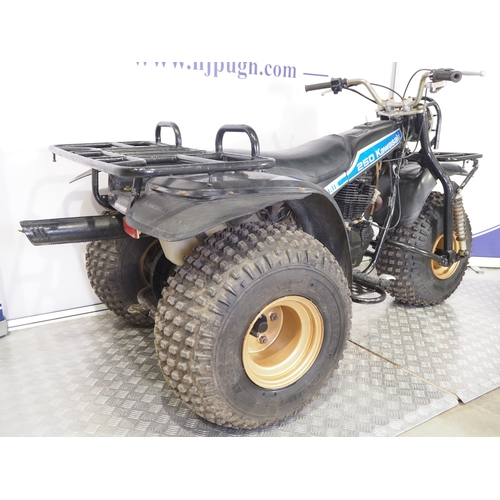 40 - Kawasaki Prairie KLT250C trike. 1984. 250cc
Frame No. JKALTMC1-4EB512057
Engine No. Not visible
Runs... 