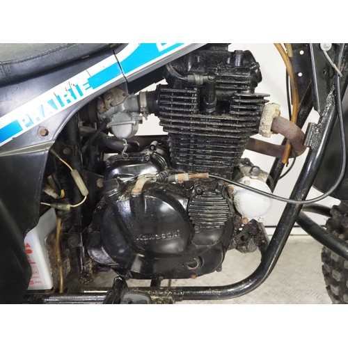 40 - Kawasaki Prairie KLT250C trike. 1984. 250cc
Frame No. JKALTMC1-4EB512057
Engine No. Not visible
Runs... 