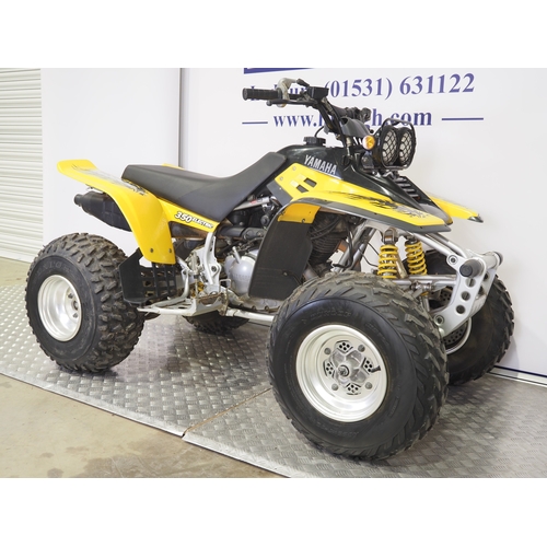 44 - Yamaha Warrior YFM350 quad. 1996. 348cc
Frame No. 3GD-177213
Engine No. 3GD-176914
Runs and rides bu... 