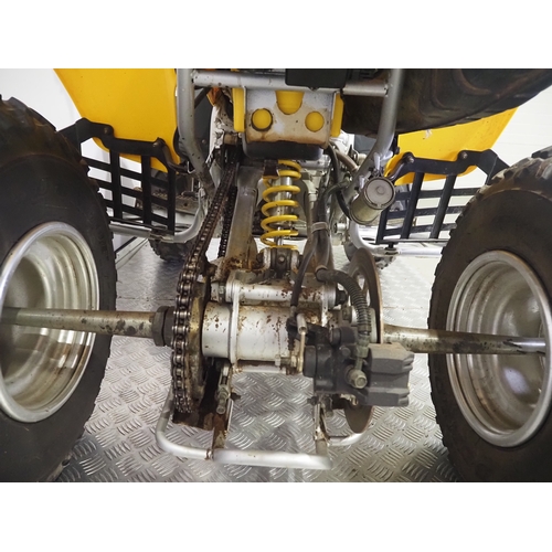 44 - Yamaha Warrior YFM350 quad. 1996. 348cc
Frame No. 3GD-177213
Engine No. 3GD-176914
Runs and rides bu... 