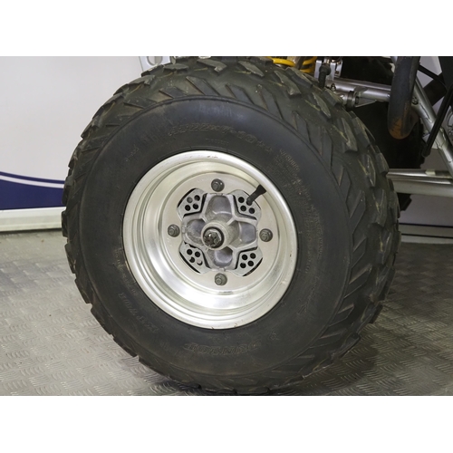 44 - Yamaha Warrior YFM350 quad. 1996. 348cc
Frame No. 3GD-177213
Engine No. 3GD-176914
Runs and rides bu... 