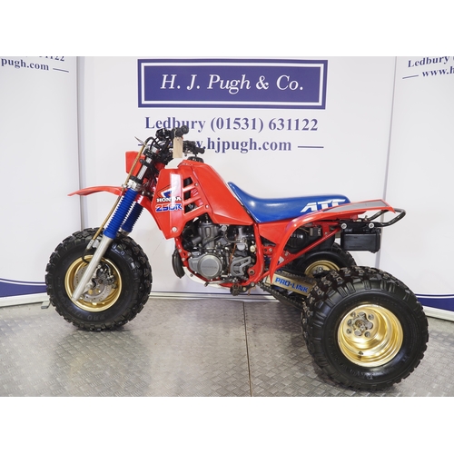 31 - Honda ATC250R trike. 1986. 246cc
Frame No. JH3TB0602GC506505
Engine No. TB06E-250700
Runs and rides.... 