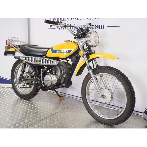 53 - Suzuki TS-185K Sierra trail bike. 1973. 185cc.
Frame No. TS185 77064
Engine No. TS185 77049
Runs and... 