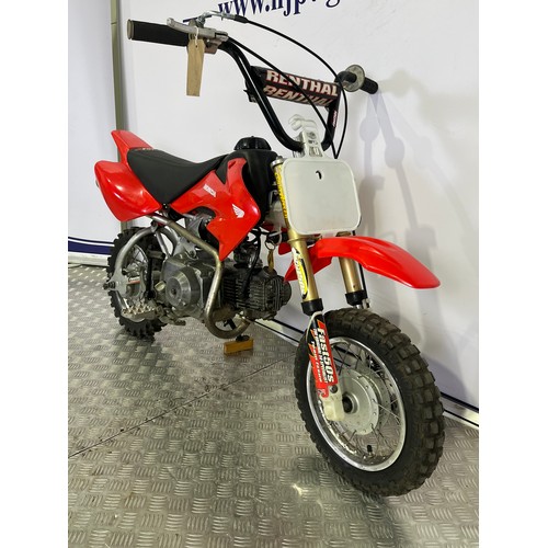 24 - Honda CRF50F child's motorcycle. 2004. 
Last ridden November 2025 so may require some recommissionin... 