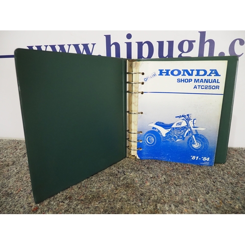 6 - Honda ATC250R 1981-84 shop manual in OEM binder