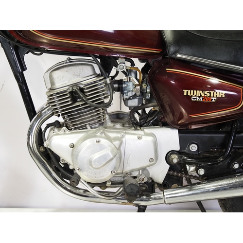Honda CM200T Twinstar motorcycle. 1980. 200cc Frame No. MC012016542 ...