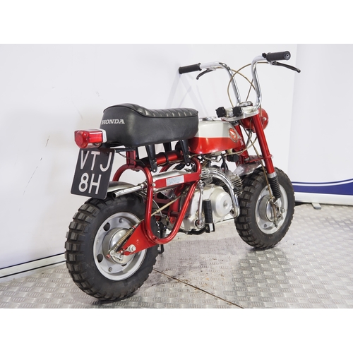32 - Honda CZ50A monkey bike. 1970. 50cc
Frame No. CZ50A-147084
Engine No. Z50AE-146554
Runs and rides. P... 