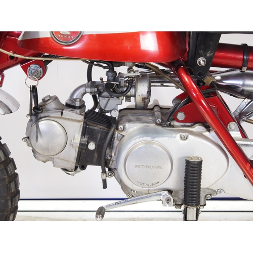32 - Honda CZ50A monkey bike. 1970. 50cc
Frame No. CZ50A-147084
Engine No. Z50AE-146554
Runs and rides. P... 