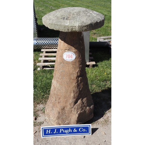 704 - Staddle stone 4ft with top