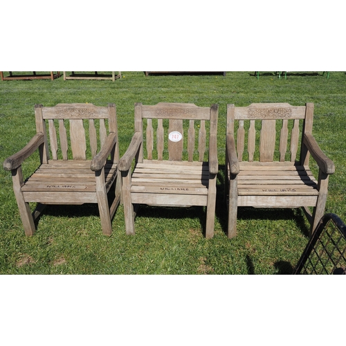 747 - Carver wooden garden chairs - 3