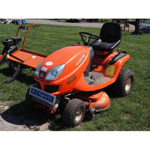 1 - Kubota GR1600 Infinity deck diesel ride on mower. Working order. Key and manual in office