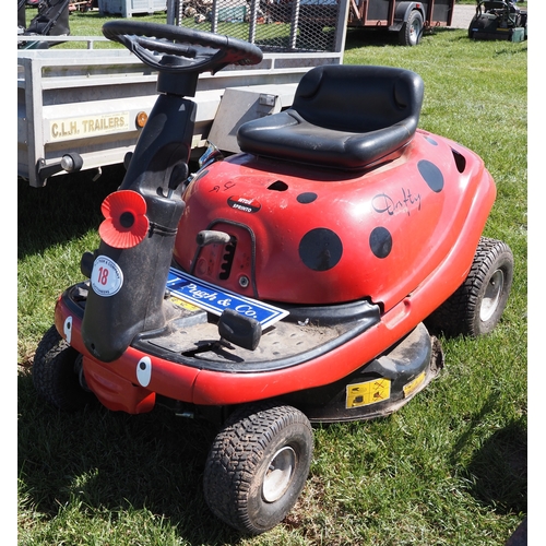 18 - MTD Ride on mower. Key in office