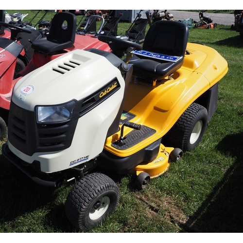 20 - Cub Cadet CC917HE ride on mower. Key in office