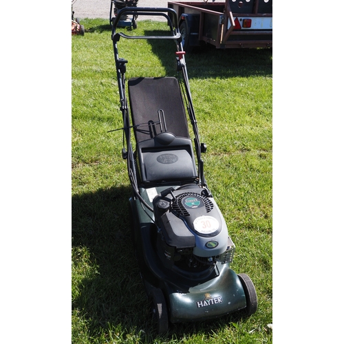 30 - Hayter Harrier 41 mower. Runs and drives