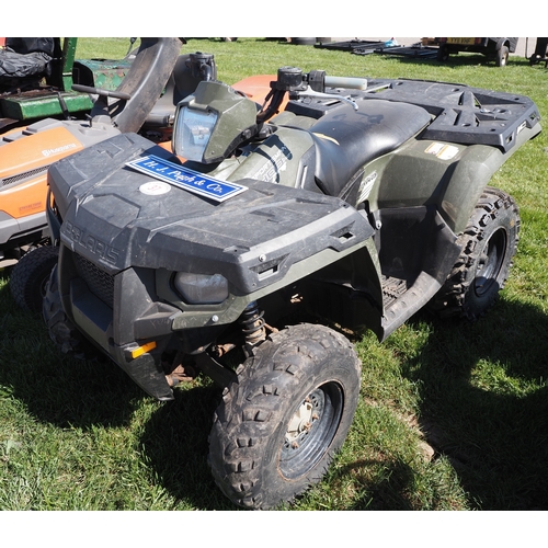 37 - Polaris Sportsman 400 H.O. quad. Key in office