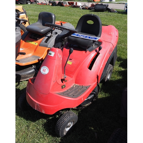 44 - Mountfield ride on mower. Key in office