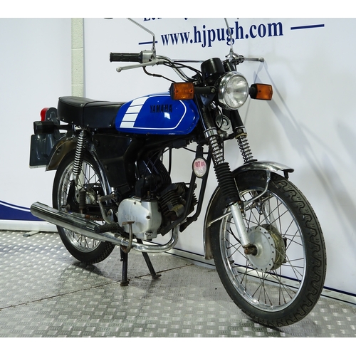 Yamaha FS1E motorcycle. 1988. 50cc Frame No. 3F6-112589 Engine No. 3F6 ...