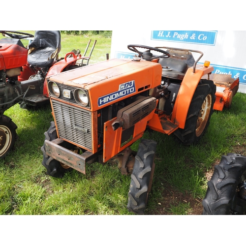 2002 - Hinomoto C174 compact tractor with Hinomoto tiller. Key in office