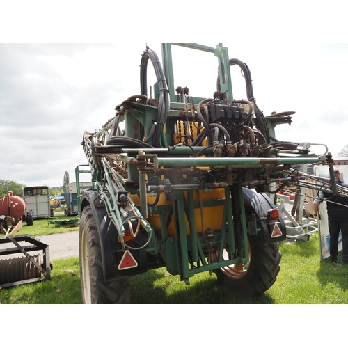 Knight Laser 3000 litre Airtec crop sprayer. Controls and flow meter in ...