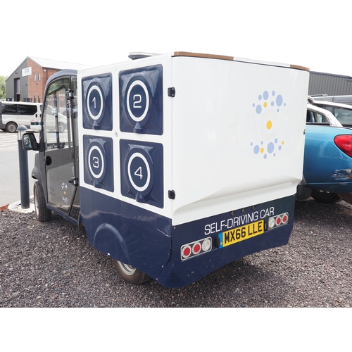 3024 - Oxbotica autonomous electric delivery van, Reg. MX66 LLE. Key in office. V5 available