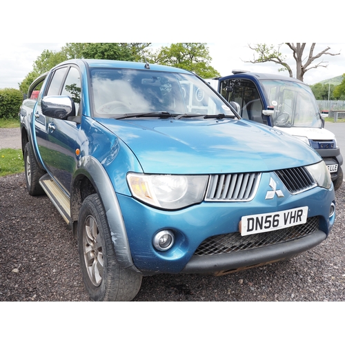 3025 - Mitsubishi L200 Elegance double cab pick up. 2477cc. Showing 153,790 miles. Reg. DN56 VHR. Key and n... 