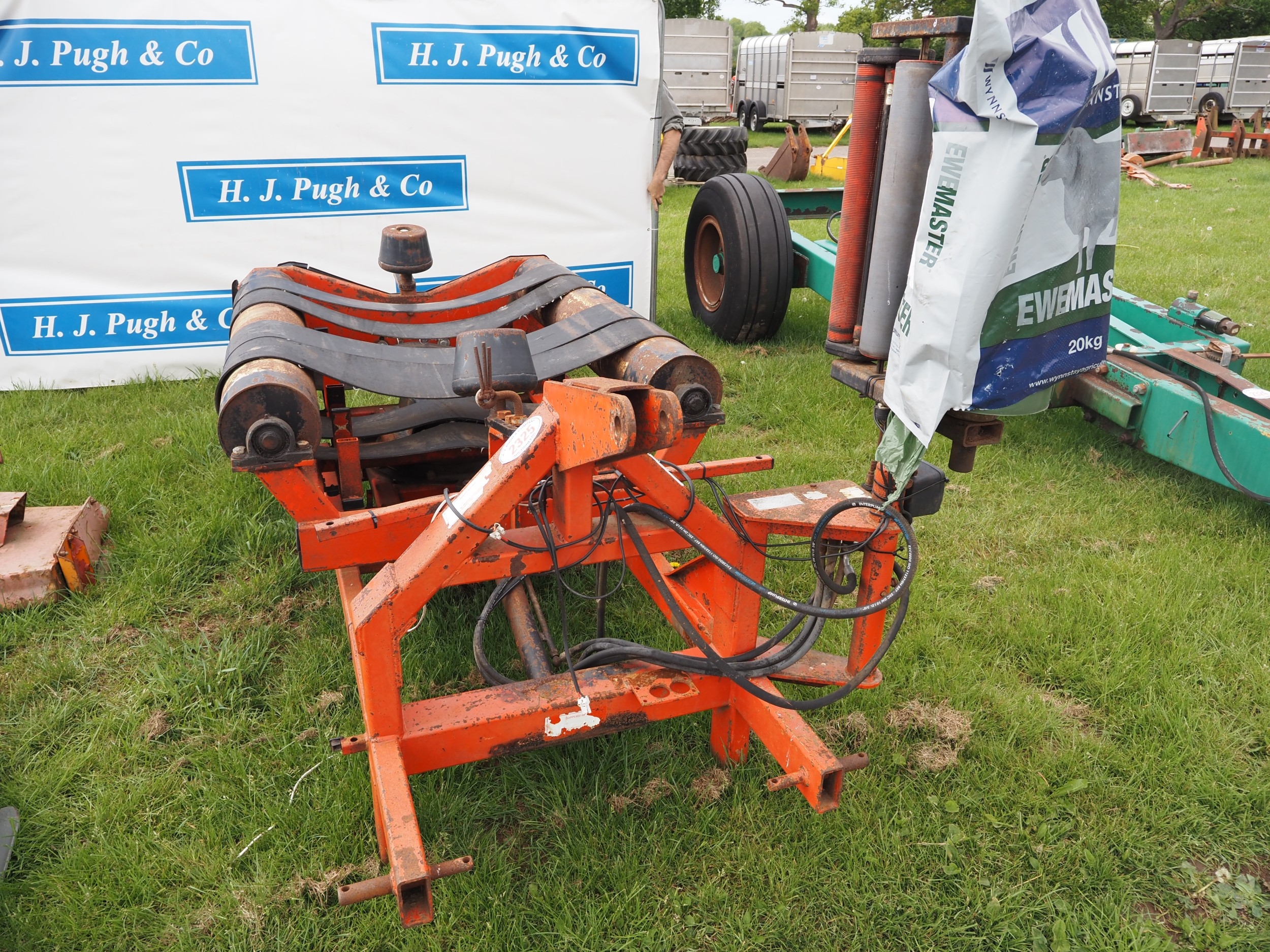 Lawrence Edwards Supa Pac tractor mounted bale wrapper c/w 1 roll of ...