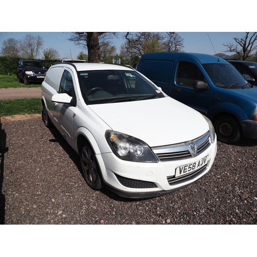 3032 - Vauxhall Astra van. Showing 71,022 miles. Reg. VE58 AJV. V5 and key in office