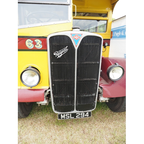 AEC Regent double decker bus. 1948. 9.6 Diesel engine. Good runner and ...