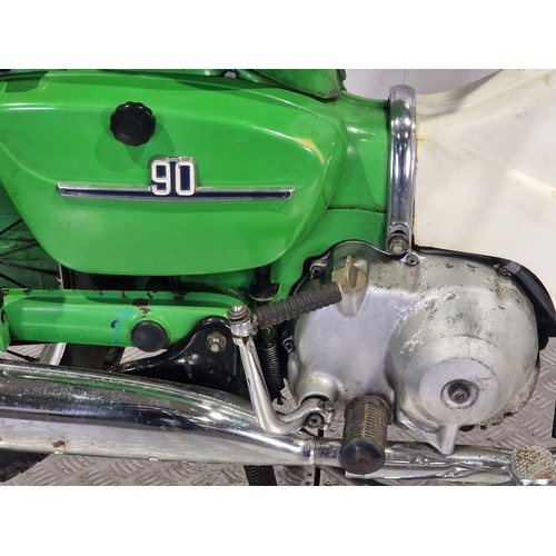 850 - Honda C90 moped. 1978. 90cc
Frame No. C90-5123556
Engine No. C90E-5123463
Runs and rides but has bee... 
