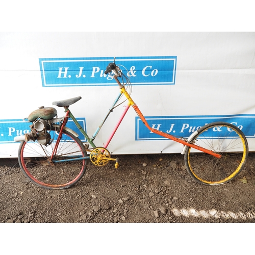 1019 - Custom Chopper bicycle with Mini Moto engine